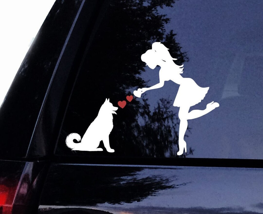 Sassy Lady Loves Her Sitting Husky Decal Mom Sticker - Vinyl Car Window ...