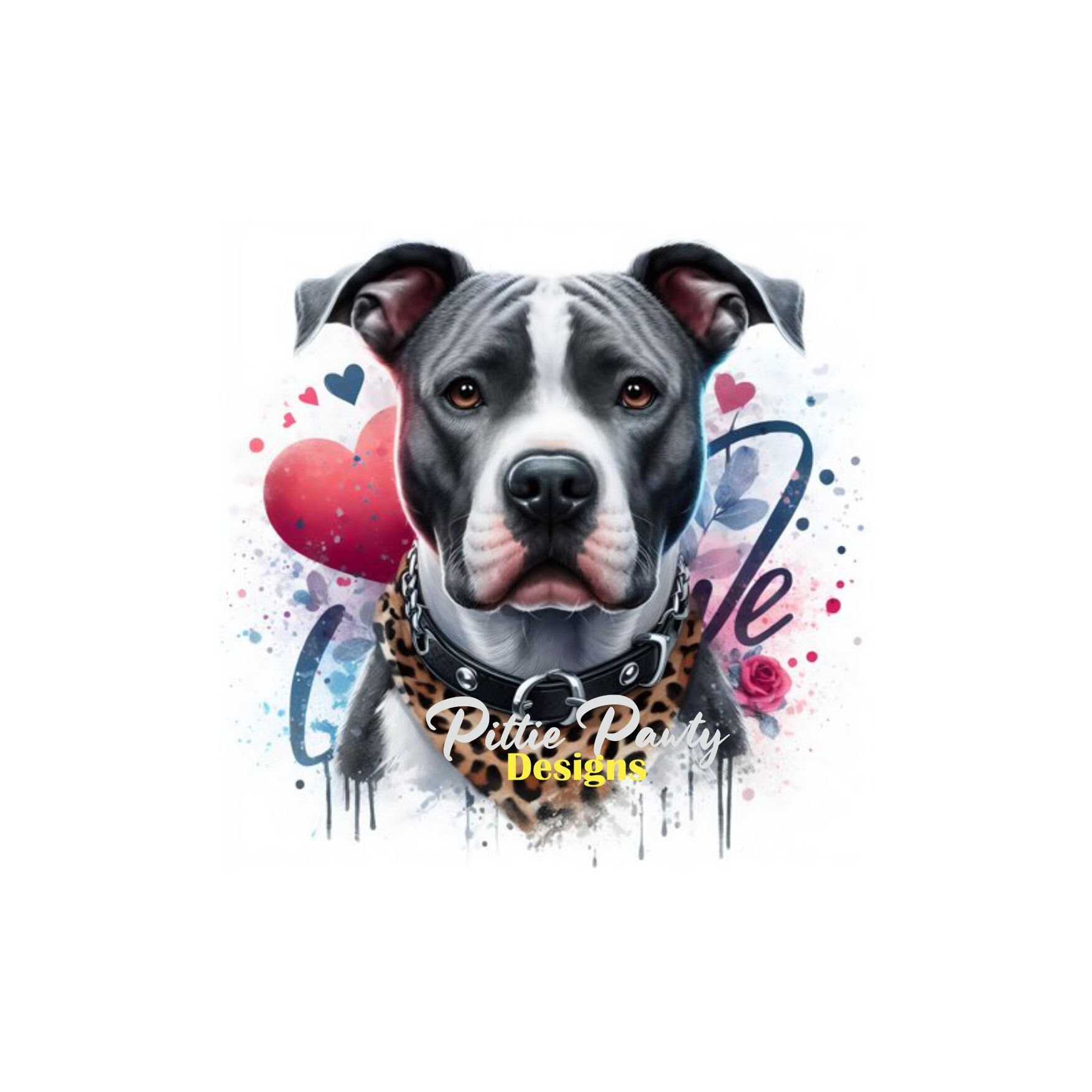 Pitbull Graffiti Art - Etsy