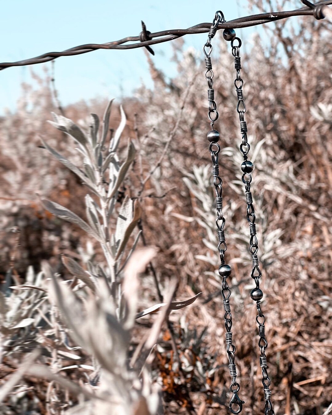Rope Tough Rein Chain Navajo Pearl Necklace Sterling Silver / Navajo