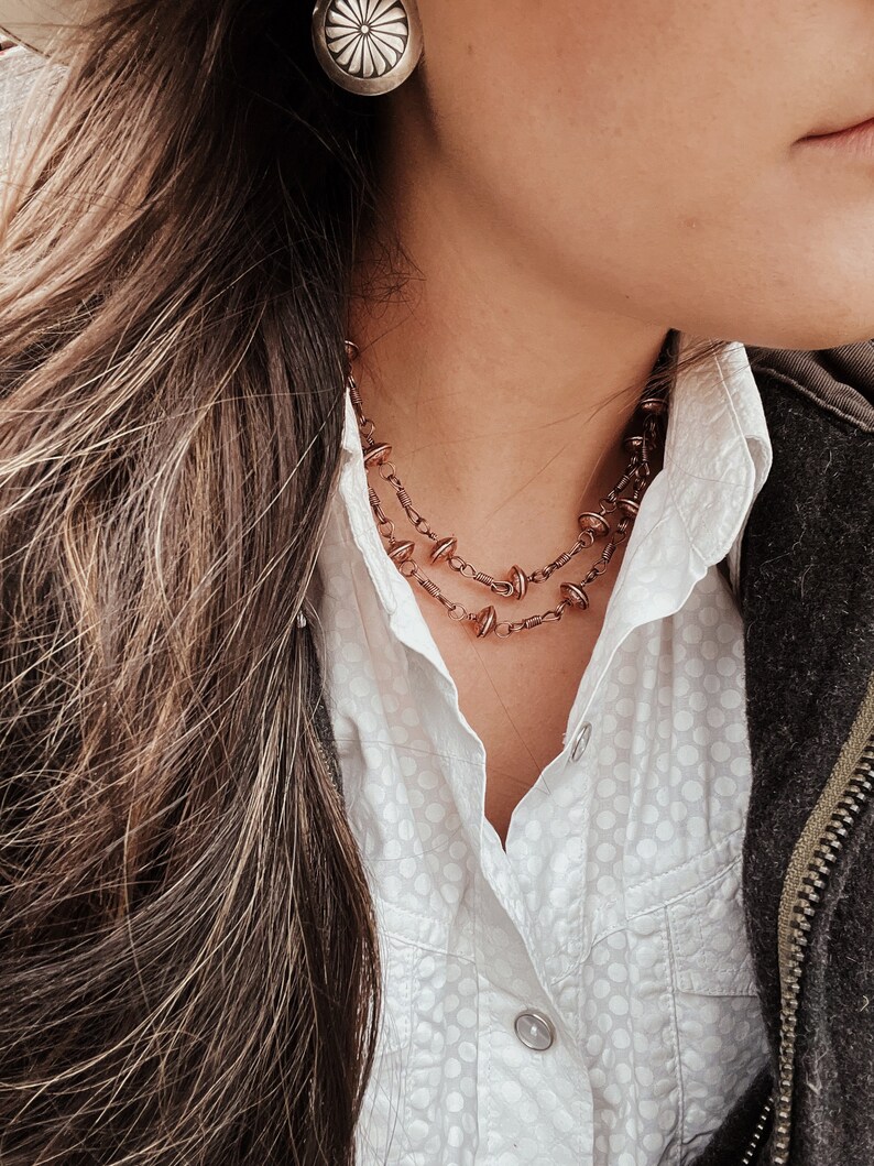 The Copperhead Rein Chain Necklace Etsy