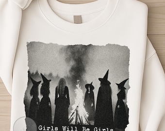Mädchen werden Mädchen Hexe Shirt PNG sein, lustige Halloween-Hexe PNG, Salem Hexen Witchy Vibes Png, Mädchen Hexe Png