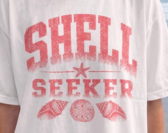 Seashell Png, Coastal Quote png, Shell Seeker Beach Quote PNG, Sea Shell Clipart, Nautical Beach Shirt PNG