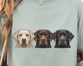 Labrador PNG - Faux Crochet Dog Sublimation - Golden Lab, Chocolate Lab, Black Lab, Patch Png Digital Download - Dog Lover Shirt Design