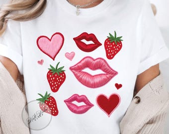 Strawberry Clipart, Fruit Png, Kisses Png, Heart Clipart, Summer Strawberries PNG Clip Art