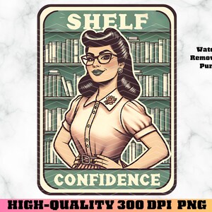 Carta de Tarô Confiança na Prateleira PNG, Humor de Carta de Tarô Bookish, Design de Sublimação de Pilha de Livros, Carta de Tarô Witchy TBR de Leitura PNG