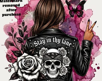 Petty Proverbs PNG Design, Attitude Png, Floral Skull Latina Sassy Sarcastic Humor Art Watercolor Peace Sign, Trendy Png