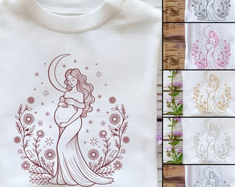 Pregnant Girl Summer PNG, Pregnancy Announcement Sublimation Design Instant Download SVG, Baby Shower Shirt, Mama Shirt, Baby Reveal Tee
