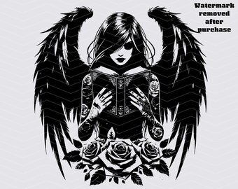 Fantasy Reader SVG Gothic Book Sublimation Design Instant Download PNG, Bookish Shirt Png, Book Tshirt Design SVG Clipart Shirt