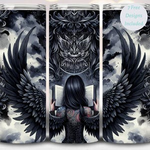 Romantasy Tumbler Wrap Design, Fantasy Reader Tumbler Sublimation Design, Gothic Book Lover Instant Download, Bookish PNG, Dark Romance PNg