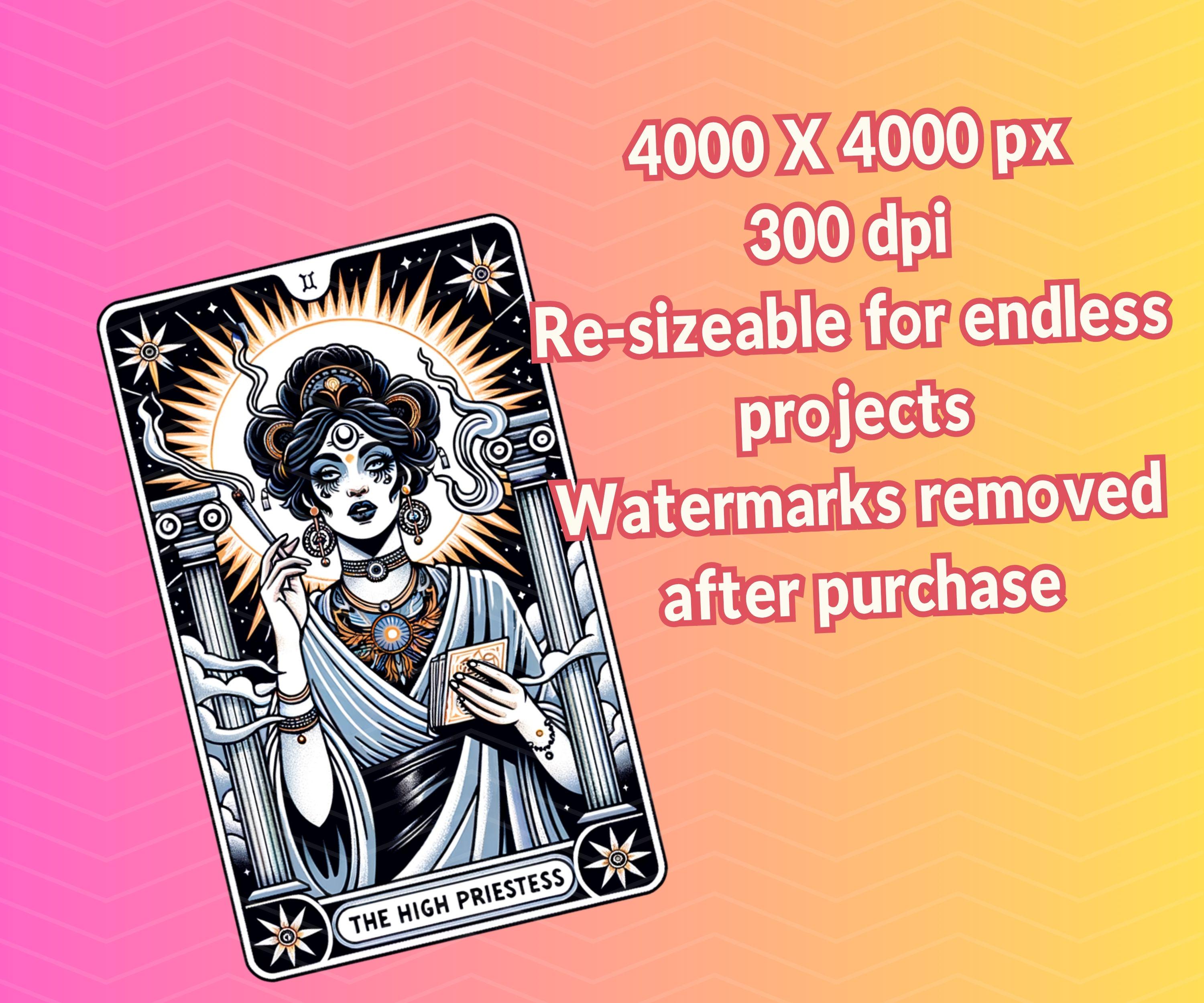 The High Priestess Tarot Card PNG, Priestess Pot Smoker Celestial
