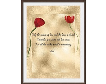 Rumi Poem Printable Etsy France