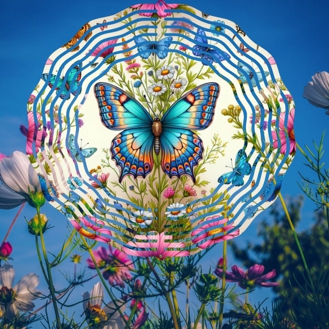 Butterfly Wind Sim Butterfly Wind Spinner PNG File Sublimation Design, Instant Download ...