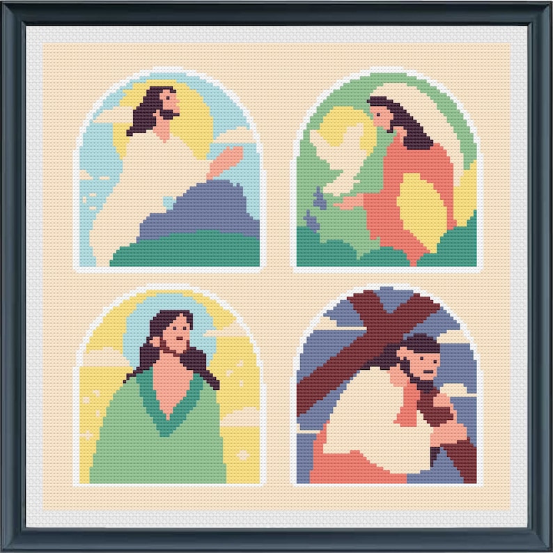 Jesus Christ Cross Stitch Patterns Religious Cross Stitch - Etsy