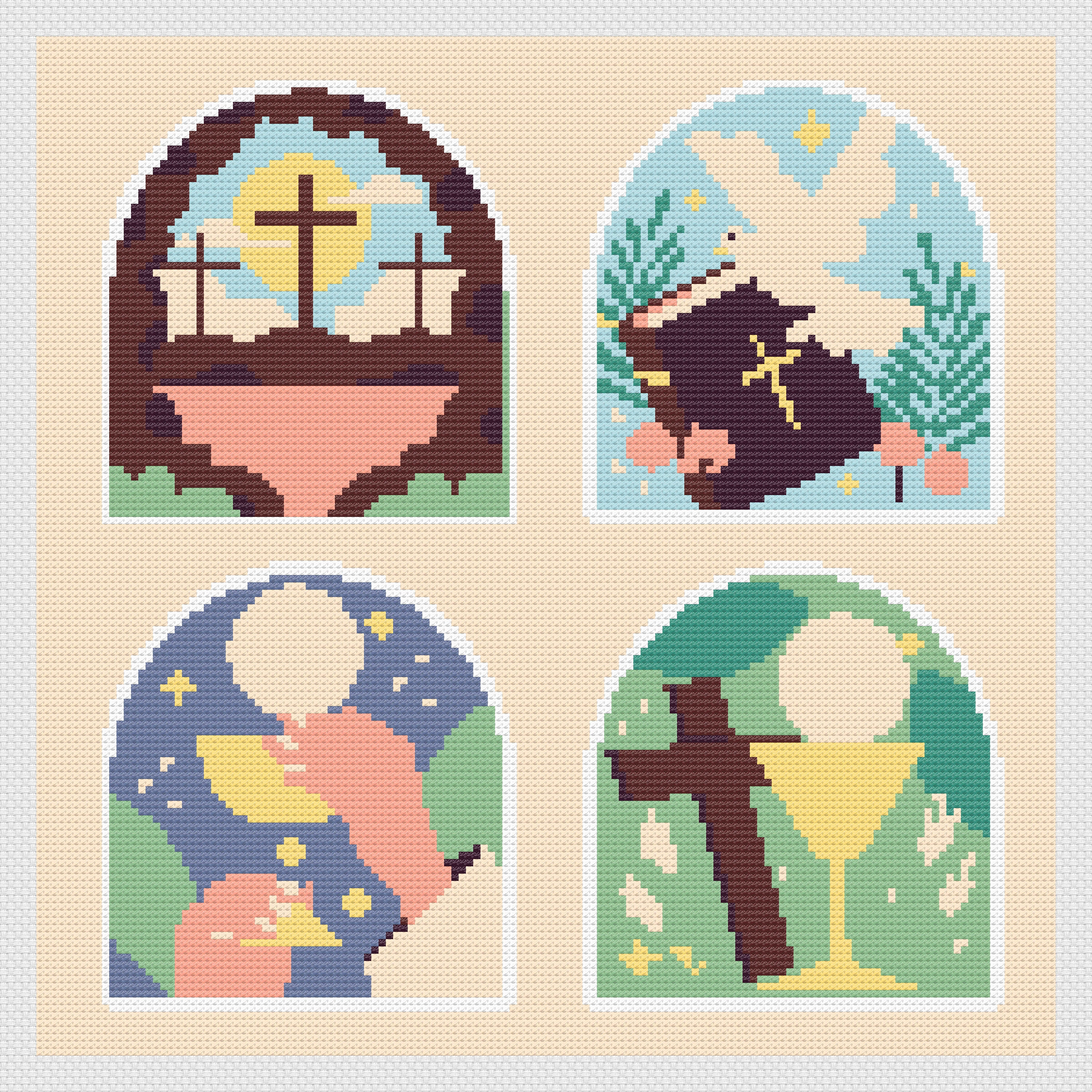 Jesus Christ Icon Cross Stitch Pattern: Religious Art (PDF Pattern) - Etsy