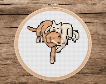 Buy 1 Get 1 Free: Dog, Cat & Corgi Cross Stitch Pattern (Digital Download)