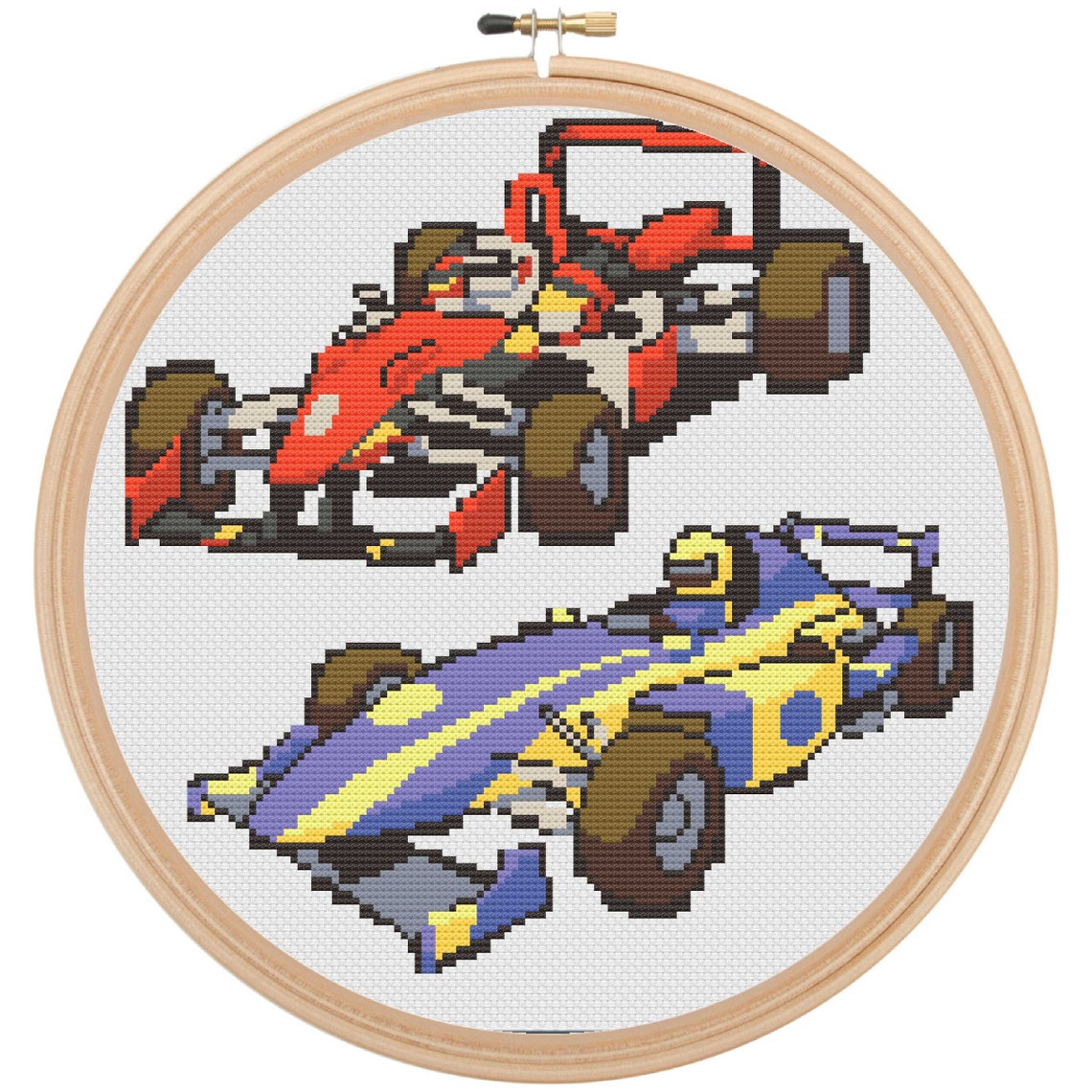Racing Car, Transport Cross Stitch, Cars Sampler, Mini Fast, Sports Car