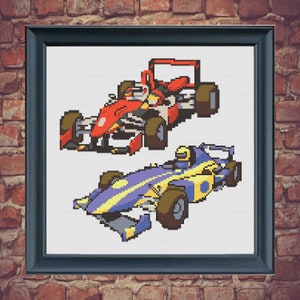 Racing Car Cross Stitch Pattern: Sports Car Sampler (Digital File)