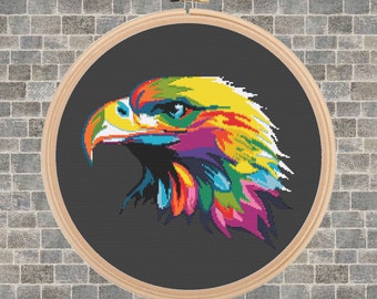 Modèle de point de croix American Eagle & Gamer Controller (téléchargement PDF)