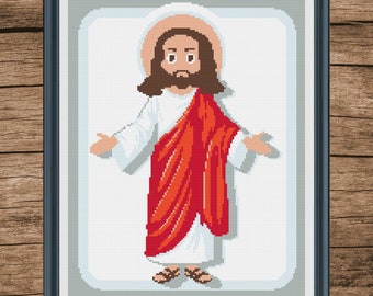 Achetez-en 1 et 1 gratuit : Jésus et le dinosaure modèle de point de croix (PDF)