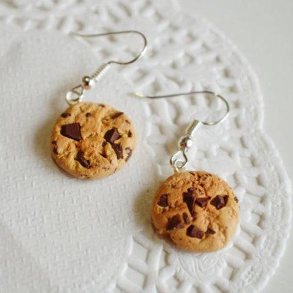 Chocolate Chip Cookie Earrings