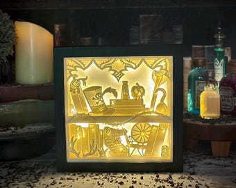 Villains Bookshelf Light Box