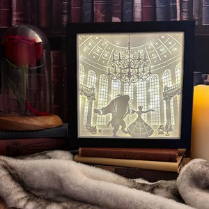 8x8 Enchanted Ballroom- Beauty and the Beast Inspired Light Box