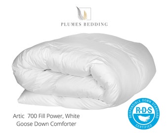 700 Fill Power White Goose Down Comforter - (Queen 86x86 | Over Sized Queen 90x94)