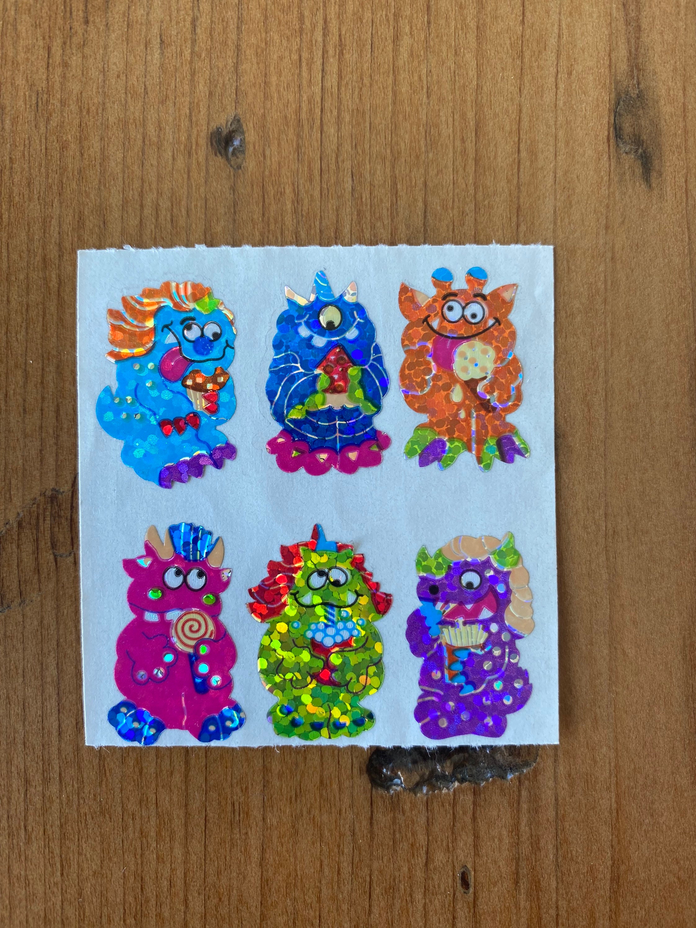 Vintage SANDYLION stickers-4 dif. MODS-Halloween, Cookies, Ice Cream,  Teapots