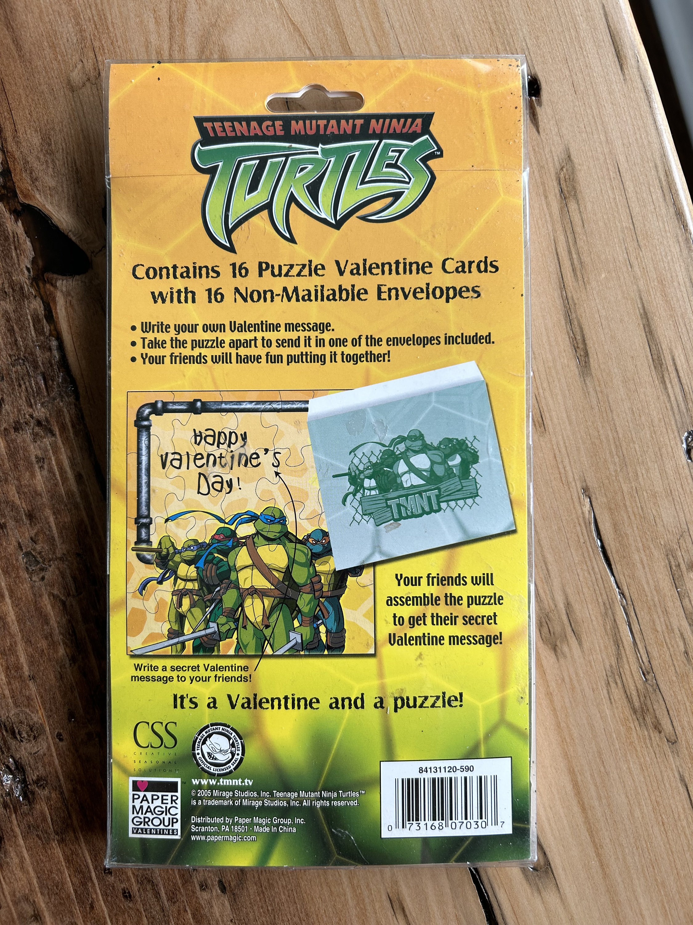 Vintage Teenage Mutant Ninja Turtles Puzzle Valentine Cards - Etsy