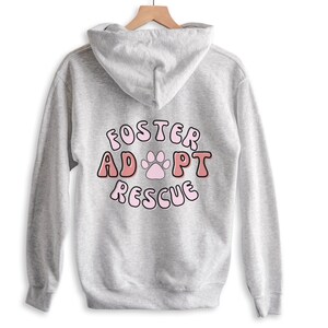 Foster Adopt Rescue Women&#39;s Unisex Hoodie - White & Grey Colors