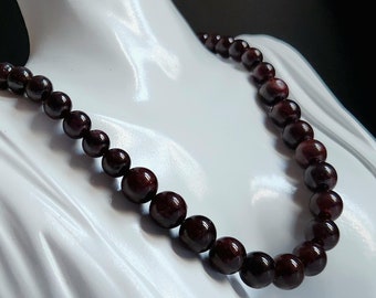 Chinese deep red Garnet necklace