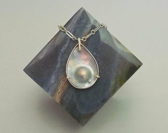 Blue Mabe Pearl Pendant