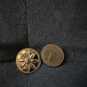 Vintage Silver Tone Buttons in concho style: Set of 8