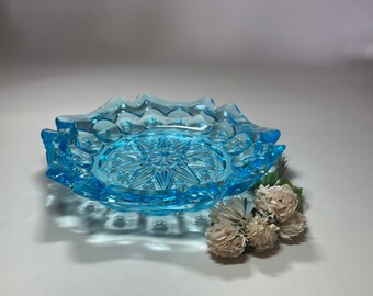 Details about   Vintage Porcelain Ashtray Blue White Floral Deep Round Mid Century Modern Gift