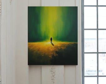 Green Minimalism Painting Green Wall Art Green Canvas Wall Art Large Green Abstract Painting Green Canvas Abstract Aesthetic Canvas WallHang