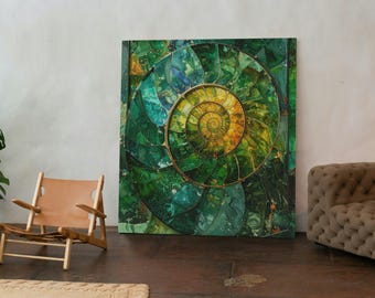 Canvas Art, Artful Canvas Wall Art, Artful Shell, Shell Decorative Art, Gifted Canvas, Personal Canvas Gift, Decorative Shell Art,