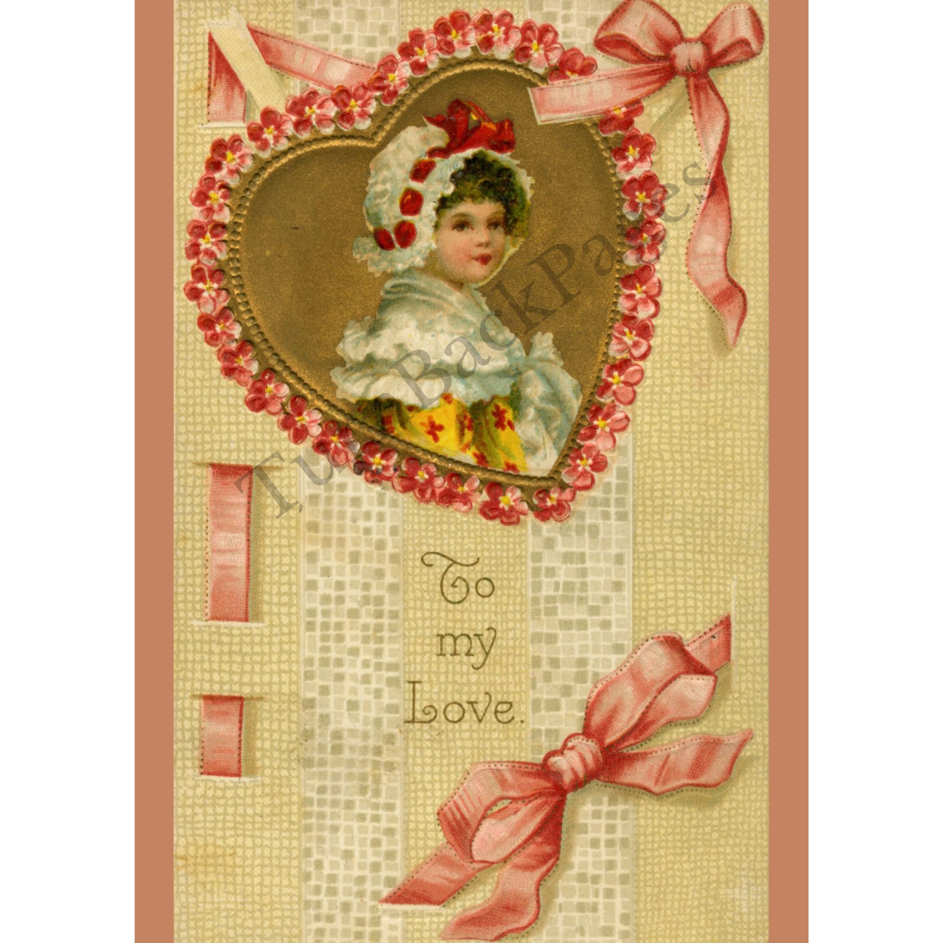 Vintage Valentine's Day Prints From the 1800s for Valentine Cards Plus ...
