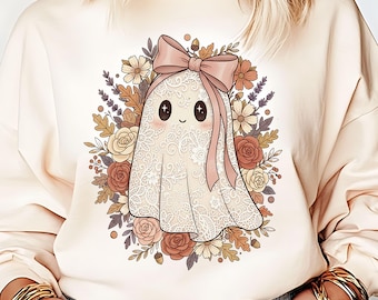 Girly Ghost Coquette Clipart Graphic for POD and Sublimation, Instant Download