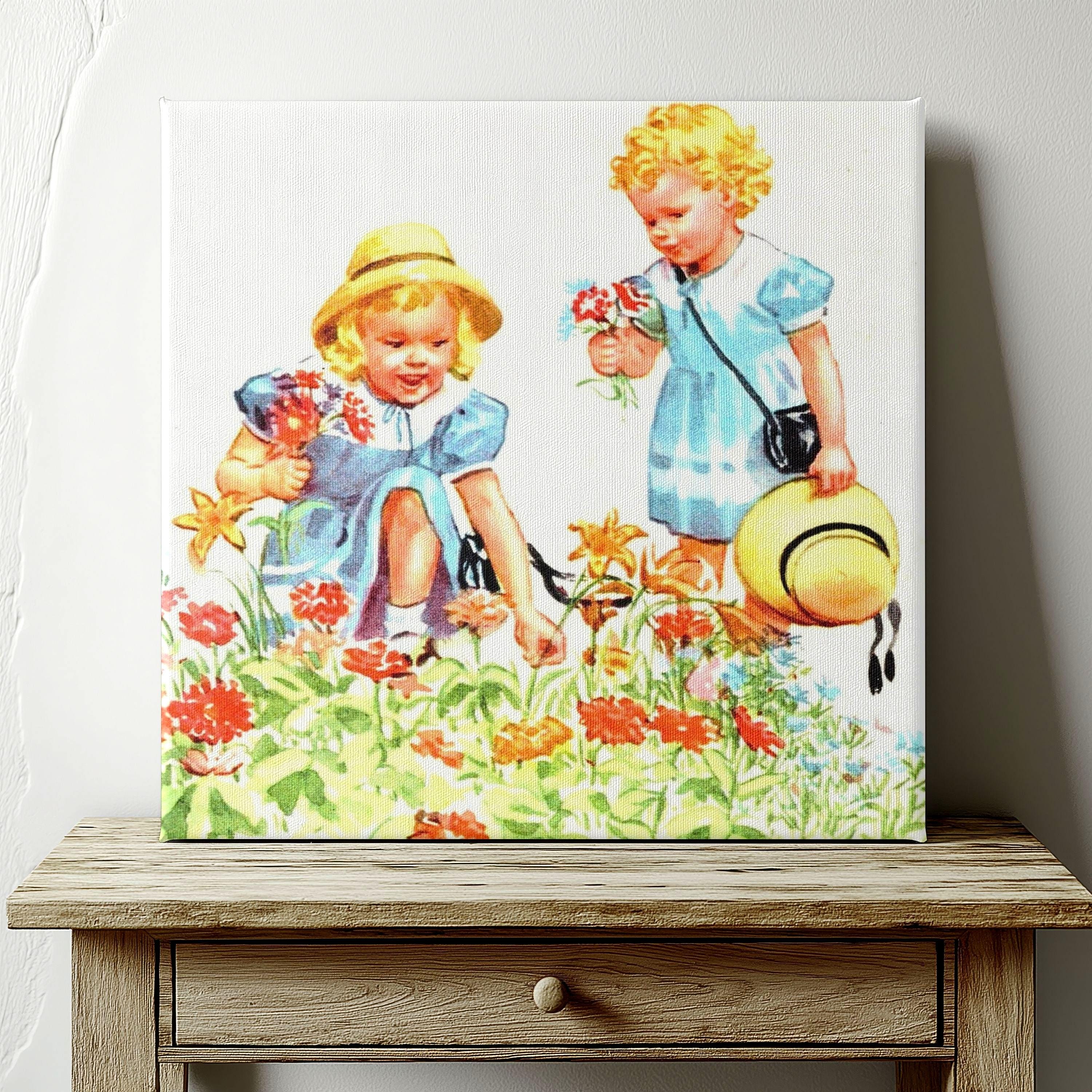 Láminas artísticas vintage de Dick y Jane: Decoración escolar de los años 50 (descarga digital)