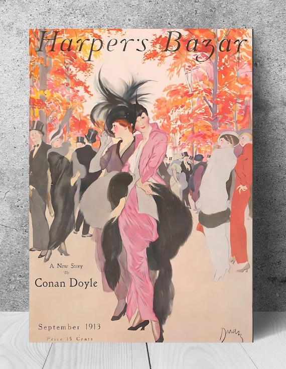 Fashion Art Print: Harper's Bazaar Cover 1913 (digital Download