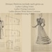 Vintage Dress Pattern Illustrations 1800s, Junk Journals, Scrapbooking ...