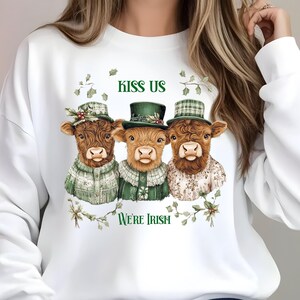 Clipart Schotse Schotse hooglanders voor POD-producten en sublimatie, commercieel gebruik, digitale download, St. Patrick's Day-cadeau, koeienliefhebbers