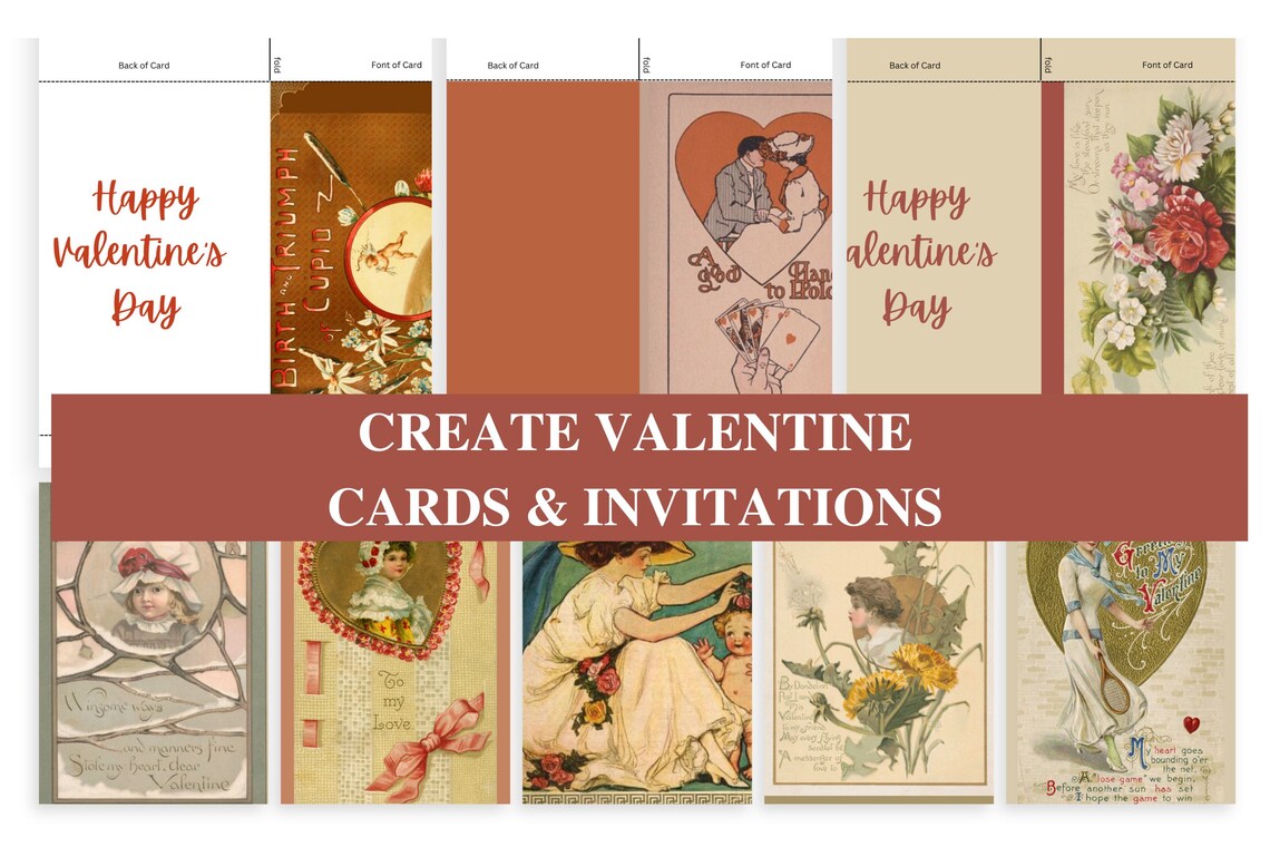 Vintage Valentine's Day Prints From the 1800s for Valentine Cards Plus ...