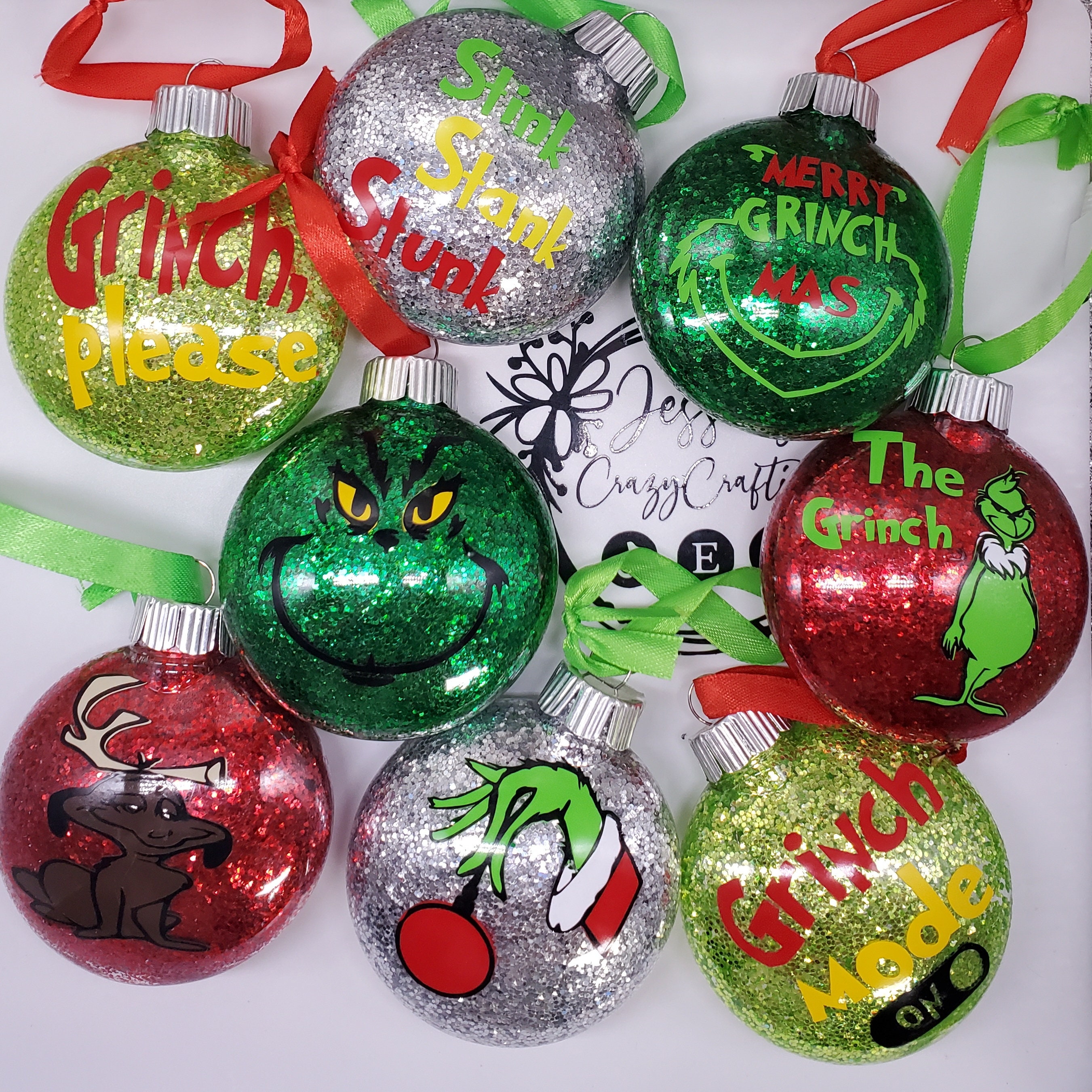 Grinch Christmas Ornament Ball – ARC ANGEL DESIGNS