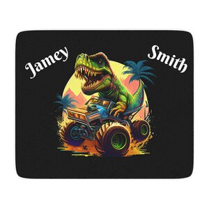 Personalized Tan backed sherpa blanket
