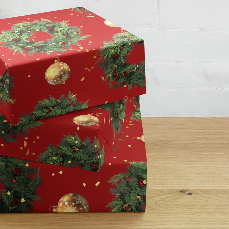 Christmas Wrapping Paper Sheets Etsy