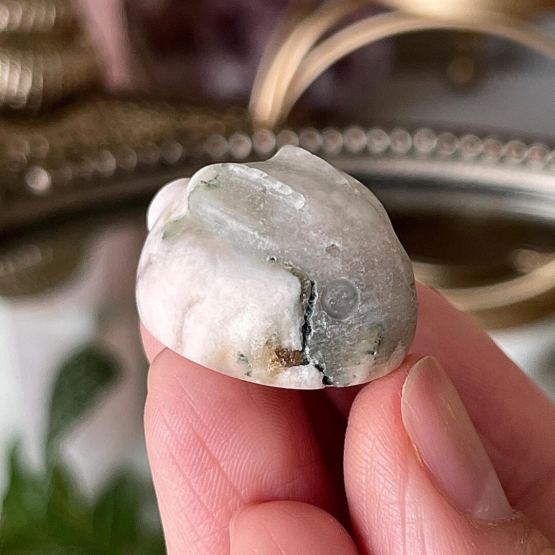 Green Flower Agate Bunny Carving: Madagascar Crystal Rabbit - Etsy