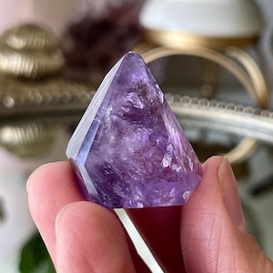 Purple Phantom Amethyst Faced Freeform Amethyst Gem Crystal Brazil Phantom Amethyst Gem Phantom Amethyst Gem Amethyst Faceted Crystal Decor