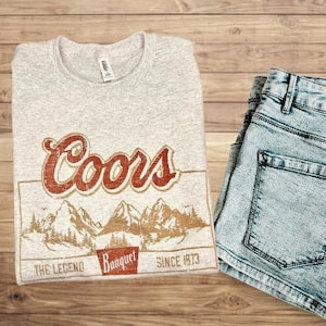 Legendary Coors Banquet Tee, beer drinking tshirt, coors graphic tee, coors banquet tshirt, summer concert tee, bonfire shirt, alcohol tee