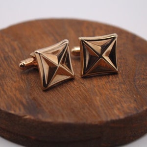 Hickok Vintage Tone Square Star Cuff Links